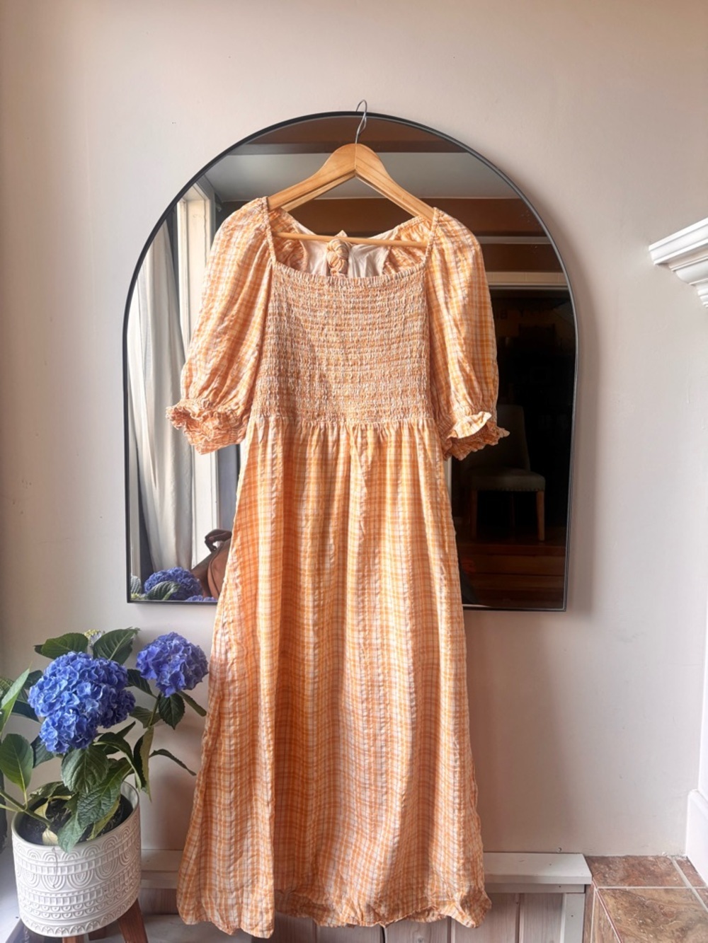RAHI | gingham cottagecore midi dress | size large